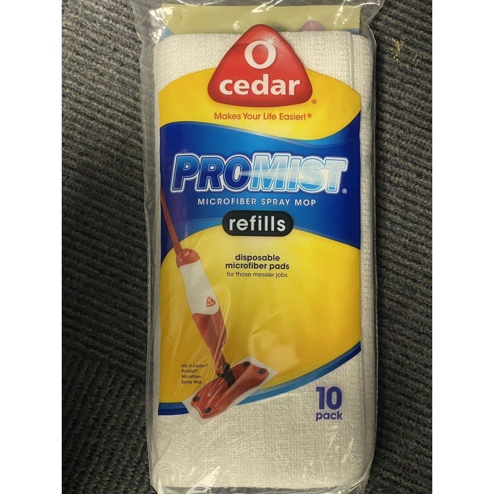 New O Cedar ProMist Microfiber Spray Mop Refill Pads One Pack Of‎ 10 Ocedar